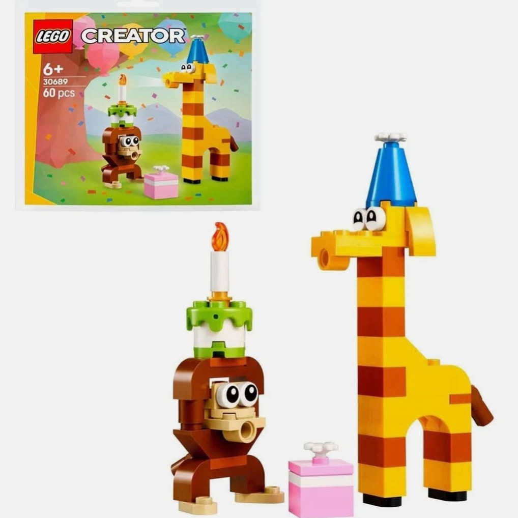 لگو اورجینال سری کریتور تولد حیوانات 60 قطعه کد 30689 LEGO-Creator Birthday Party Animals