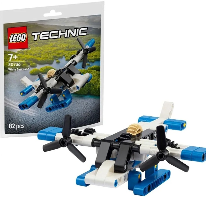 لگو اورجینال سری تکنیک هواپیمای دریایی 82 قطعه کد 30736 LEGO-Polybag White Seaplane