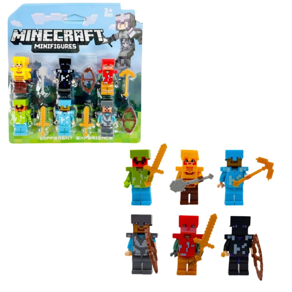 مینی فیگور لگویی ماینکرافت Minecraft ست 6 عددی کد 22623