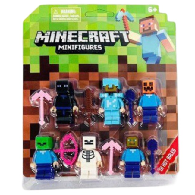مینی فیگور لگویی ماینکرافت Minecraft ست 6 عددی کد 22617