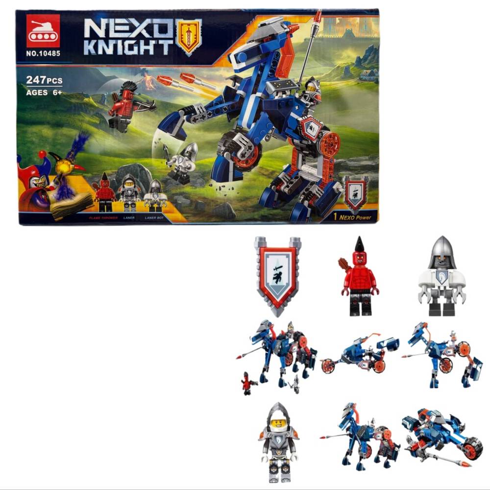 لگو ساختنی nexo knight مدل شوالیه با اسب مکانیکی تبدیل شونده کد 10485