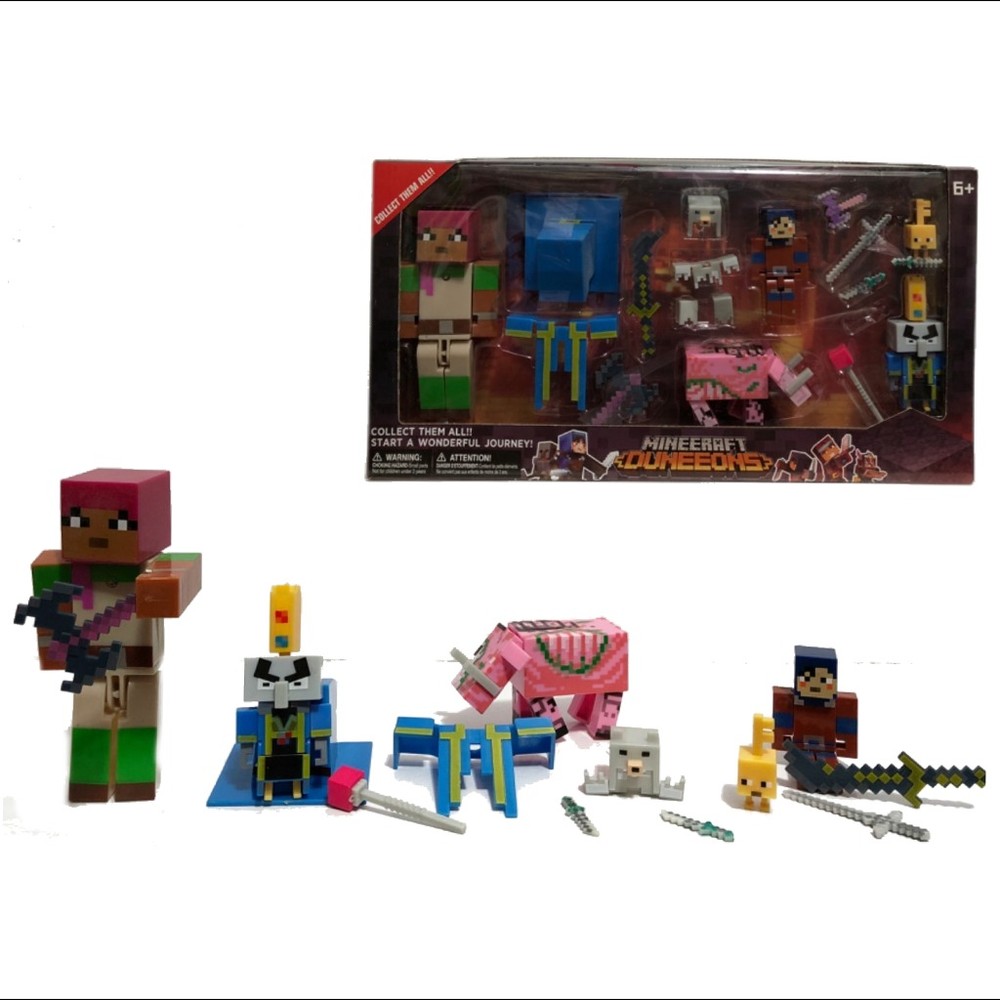 مینی فیگور ماینکرافت Minecraft ست 5 عددی با شمشیر کد 201934