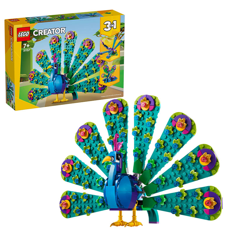 لگو کریتور 3 در 1 مدل پرنده طاووس Exotic Peacock کد 31157