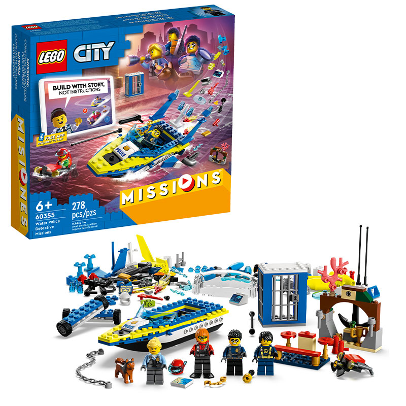 لگو سیتی مدل ماموریت کارآگاهی پلیس دریایی City Water Police Detective Missions کد 60355