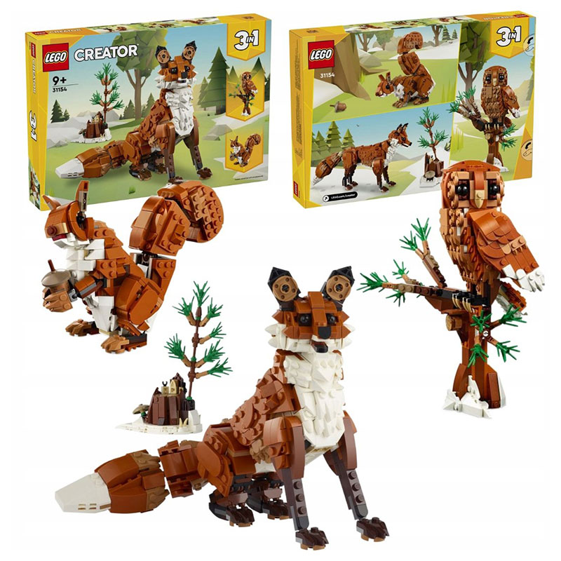 لگو کریتور مدل حیوانات جنگل: روباه قرمز کد 31154 Forest Animals: Red Fox