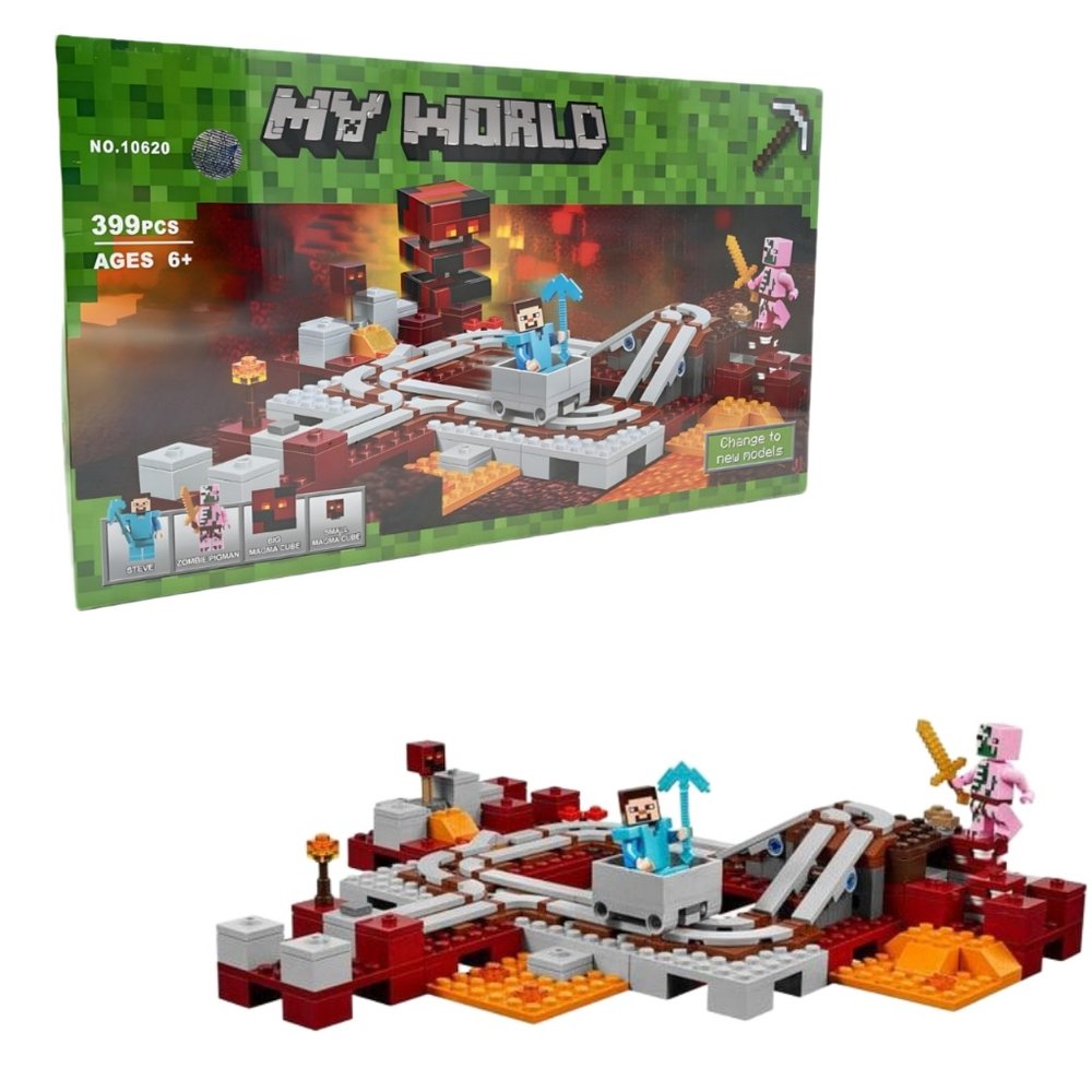 لگو ساختنی ماینکرفت 399 قطعه مدل My world کد 10620|My world Minecraft Lego set
