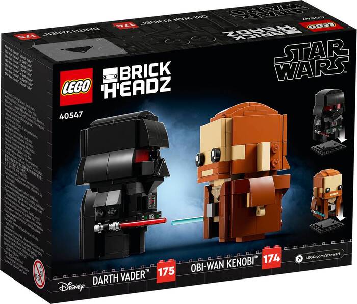 لگو Star Wars BrickHeadz Obi-Wan Kenobi and Darth Vader کد 40547