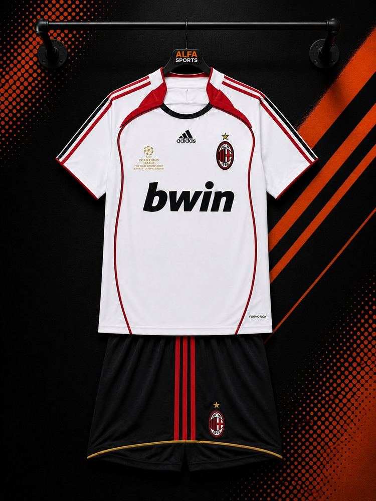 کیت کلاسیک هواداری میلان 2007 سفید | لباس خاطره‌انگیز AC Milan
