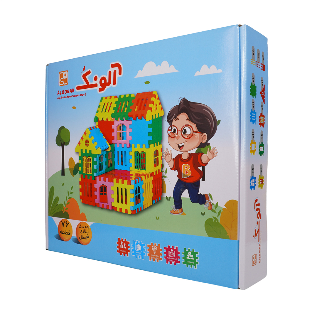 ساختنی آلونک 76 قطعه فکرا