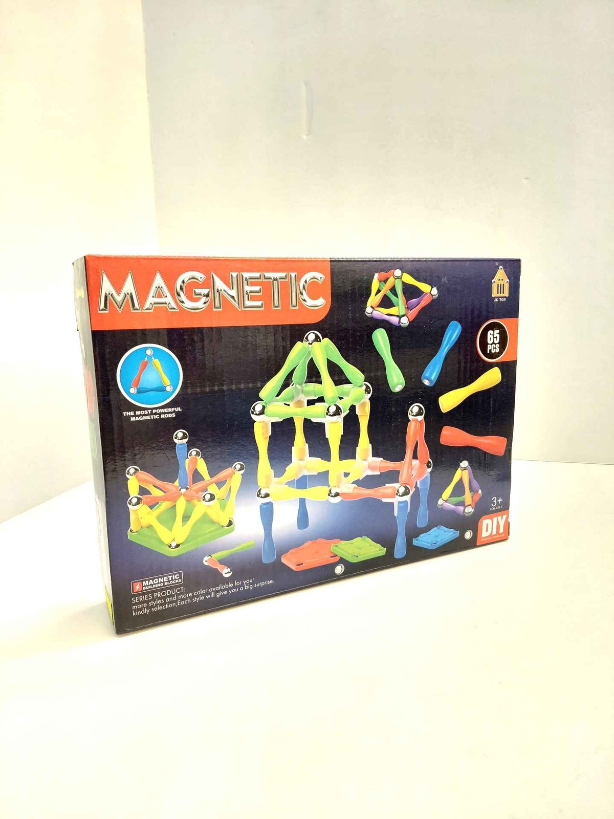 ساختنی 65 تکه ناب سل مدل مگنت گوی و میله MAGNETIC GAMES AND LEARNING