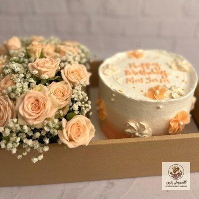 ایده برای گل و کیک تولد همسرم | کد: ZNB-POT