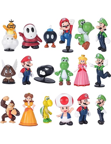 مینی فیگور خانواده ماریو Super Mario ست 18 عددی