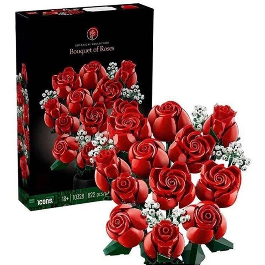 لگو ساختنی دسته گل رز bouquet of roses کد 1328 تعداد قطعات822