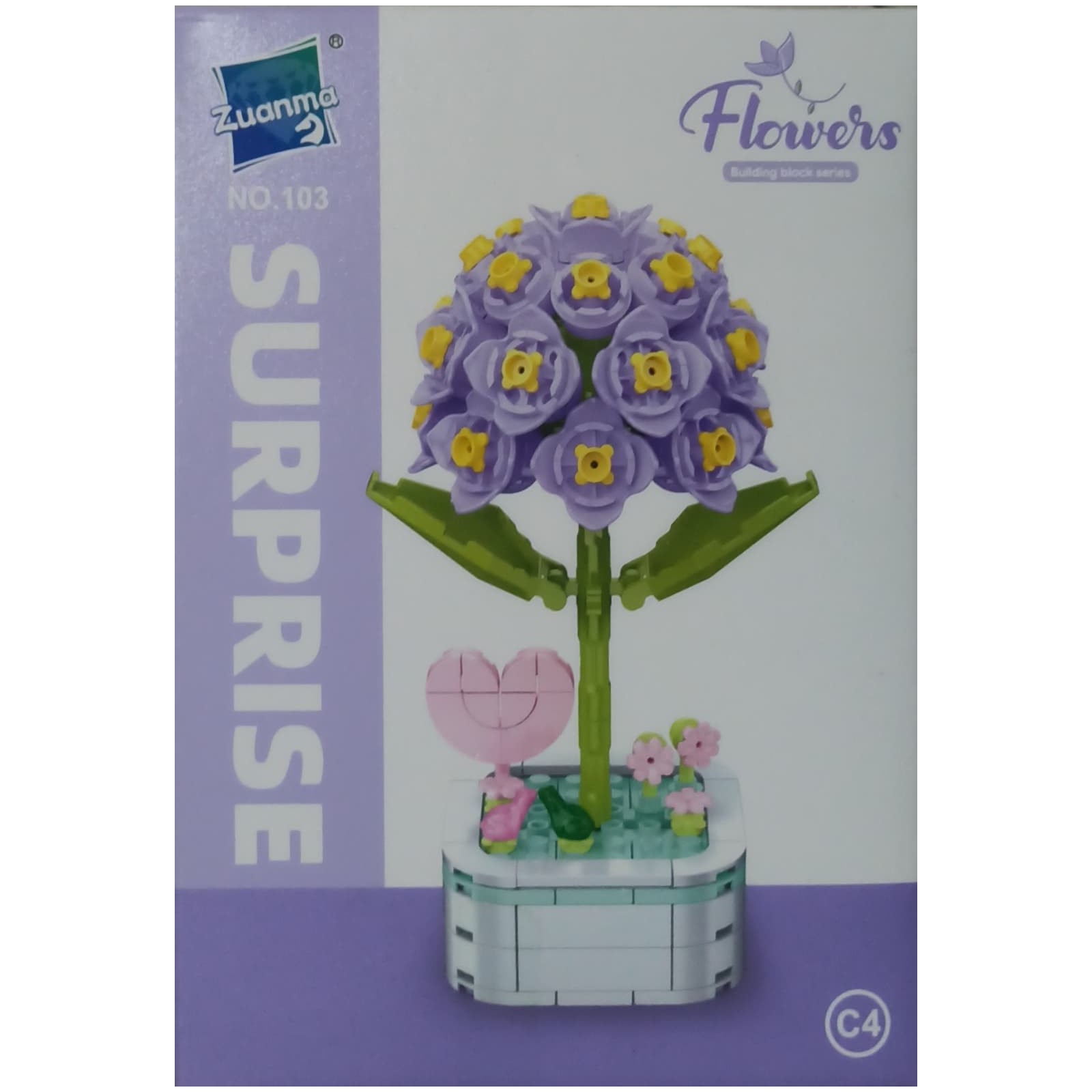 ساختنی گل بنفش خوشه ای کد 103 (C4)