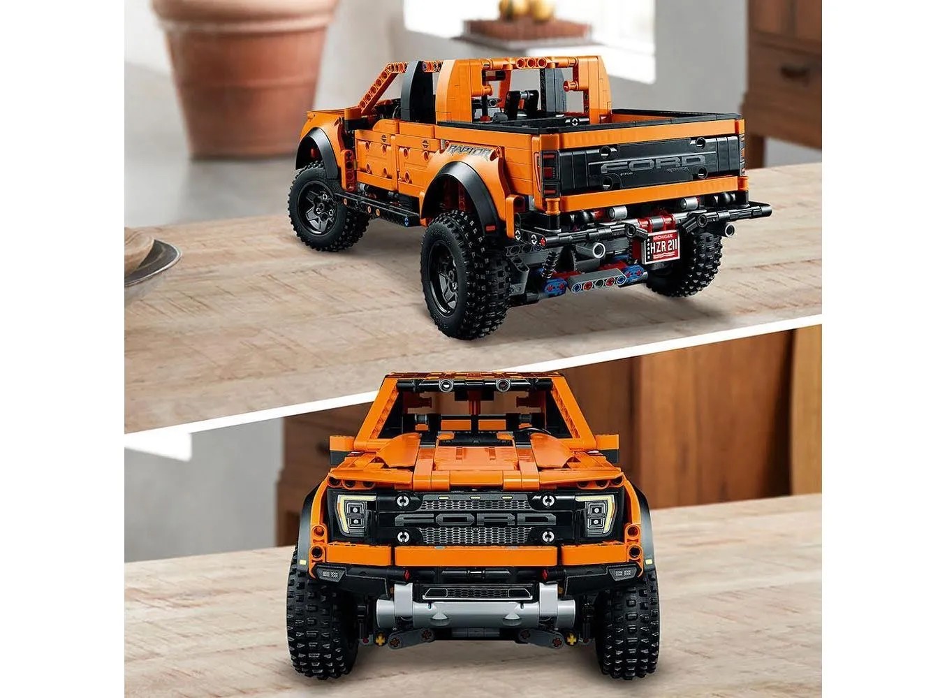 لگو تکنیک مدل فورد رپتور F150 RAPTOR نارنجی (1379 قطعه)