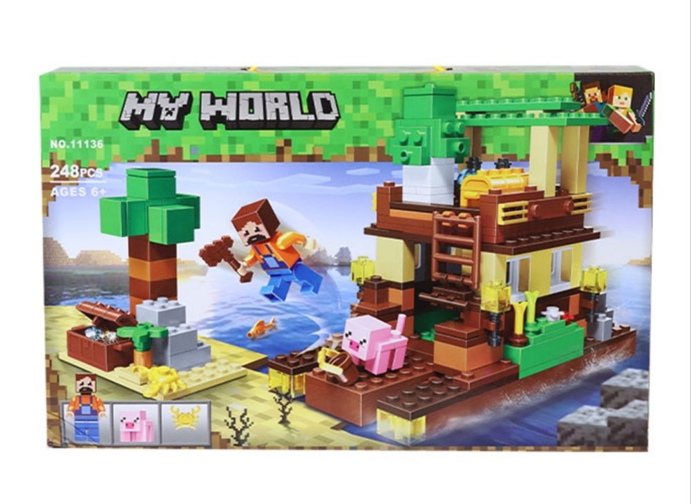لگو ماینکرافت 248 قطعه برند MY WORLD