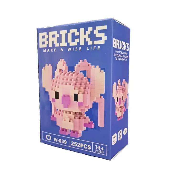 لگو ساختنی بریکس طرح استیچ صورتی Bricks