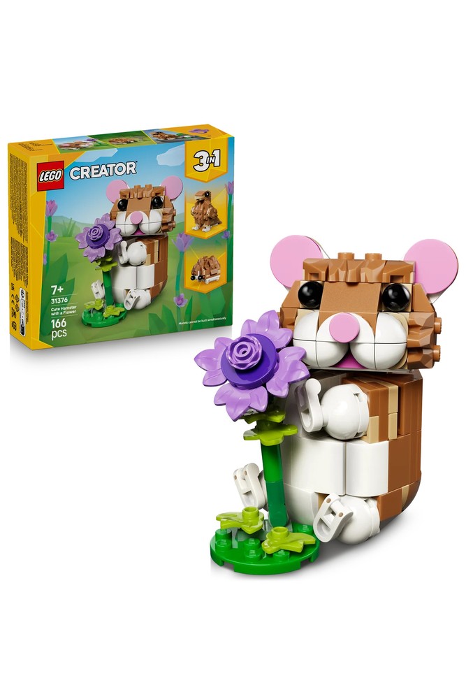 لگو Creator 3 در 1 برای کودکان 7+ با همستر دوست‌داشتنی و گل مدل 31376 (116 قطعه)