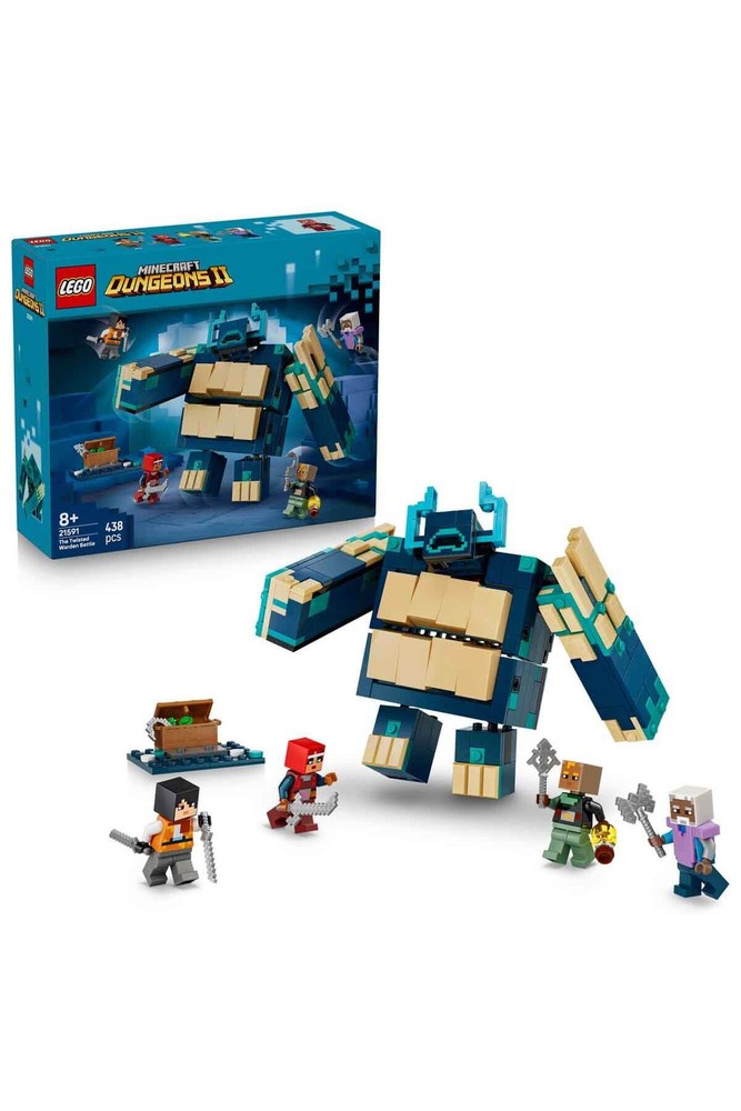 لگو Minecraft کودکان طرفدار Minecraft Dungeons 2، ۸ سال به بالا نبرد واردن کج‌وکوله مدل 21591