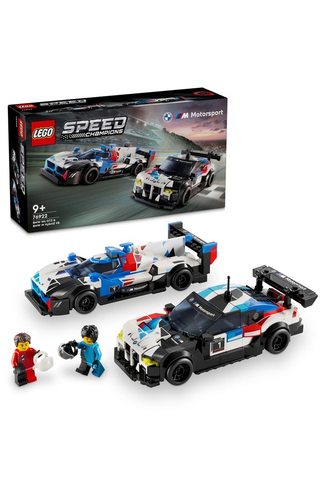 لگو Speed Champions خودروهای مسابقه‌ای 9+ سال شامل BMW M4 GT3 و BMW M Hybrid V8 مدل 76922 (676P)