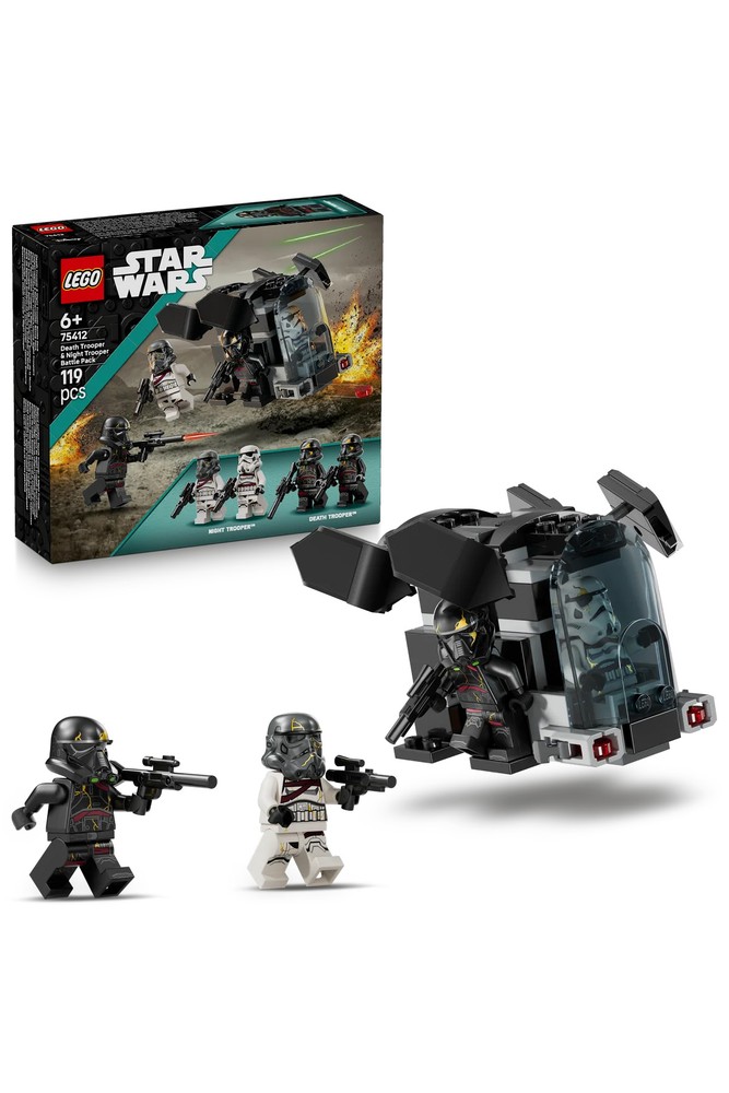 لگو Star Wars برای 6+، بسته نبرد Death Trooper و Night Trooper، مدل 75412، 119 P