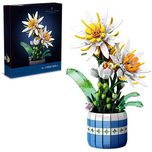 ساختنی Jie Star طرح گلدان گل مدل JJ9033