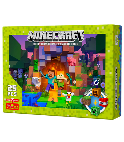 ماینکرفت مغناطیسی 25 قطعه (Minecraft Magnetic Cubes 25 pcs)