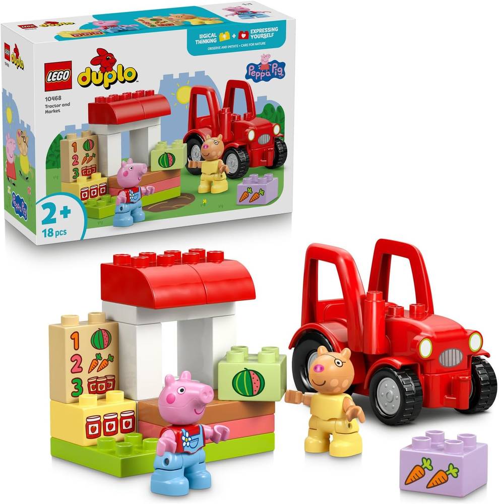 لگو 10468 DUPLO Peppa Pig تراکتور و بازار
