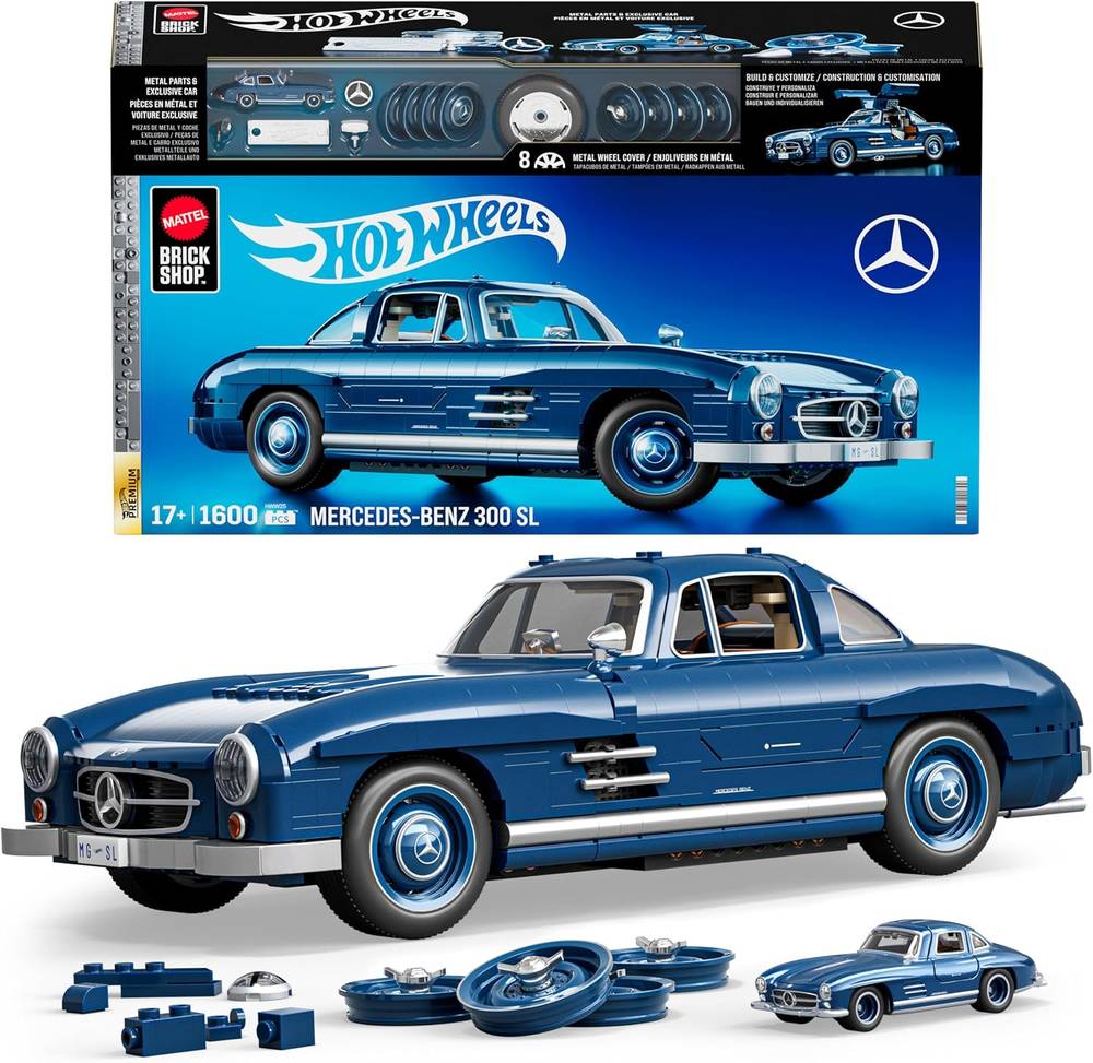 کیت ساختنی Hot Wheels Mattel مدل Mercedez-Benz 300 SL