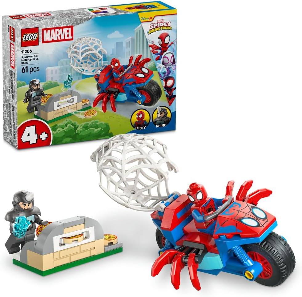 لگو 11206 مدل Marvel Spidey on his Motorcycle vs. Rhino