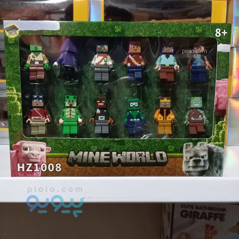 ست مینی‌فیگور اسباب بازی ماینکرفت مدل MINE WORLD کد HZ1008