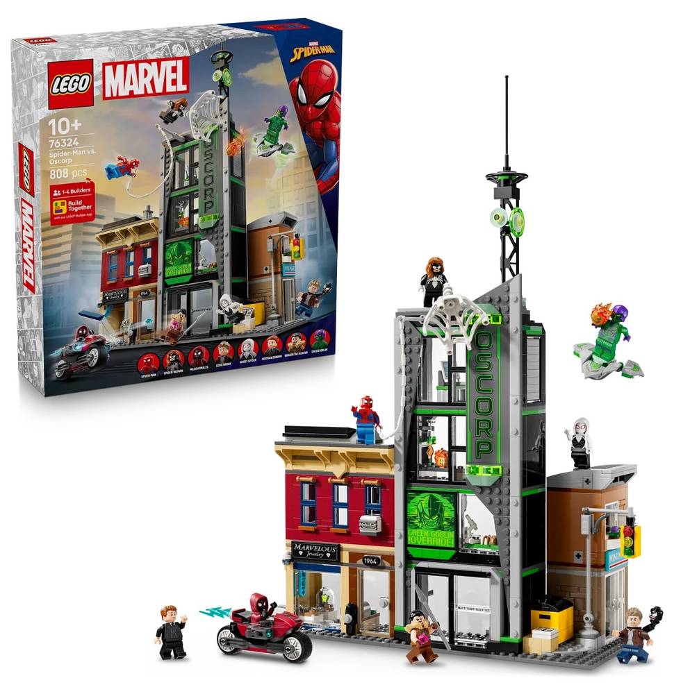 لگو 76324 Marvel مرد عنکبوتی علیه Oscorp 808 قطعه