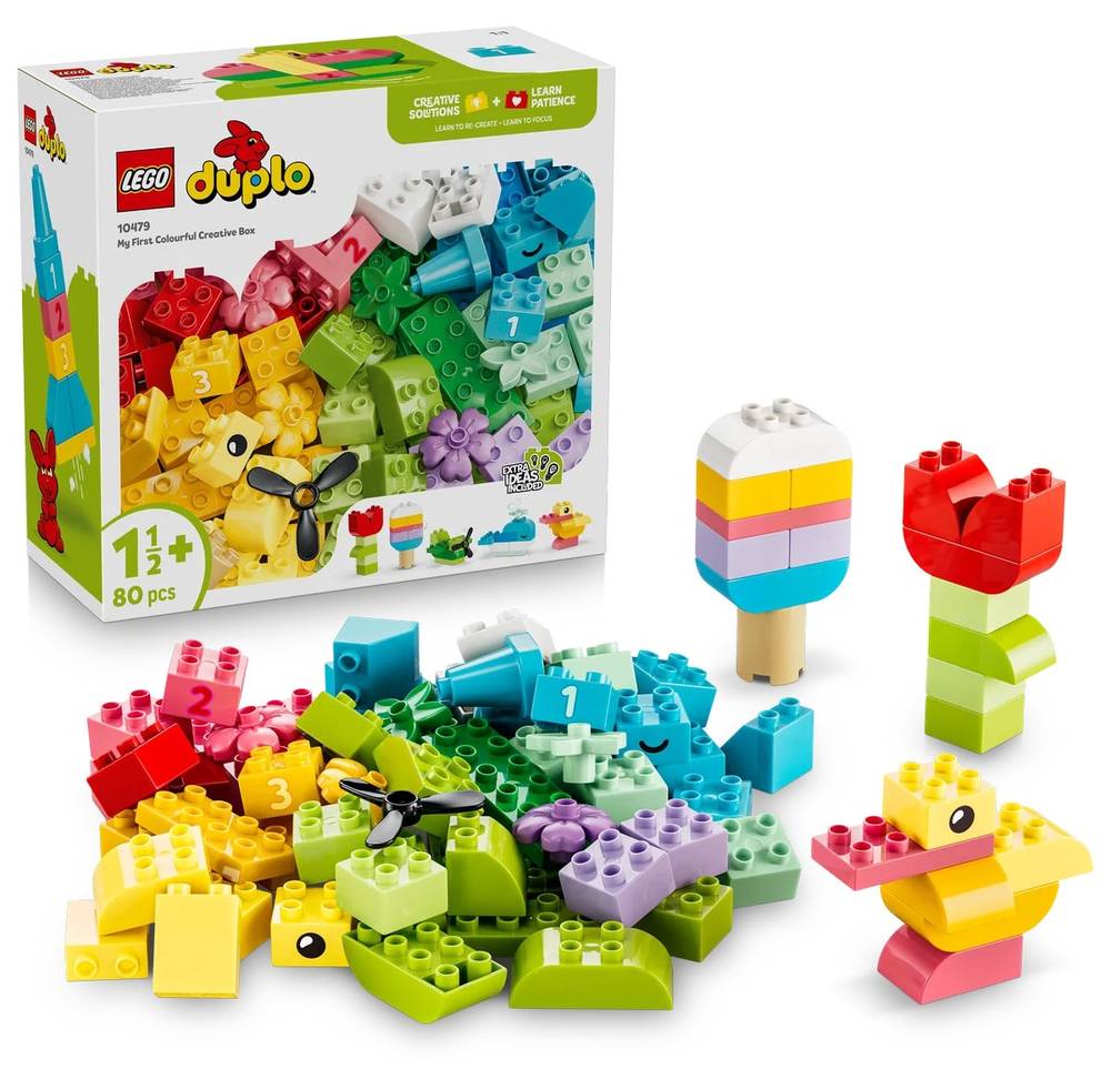 لگو DUPLO Classic جعبه خلاقانه رنگی 80 قطعه مدل 10479