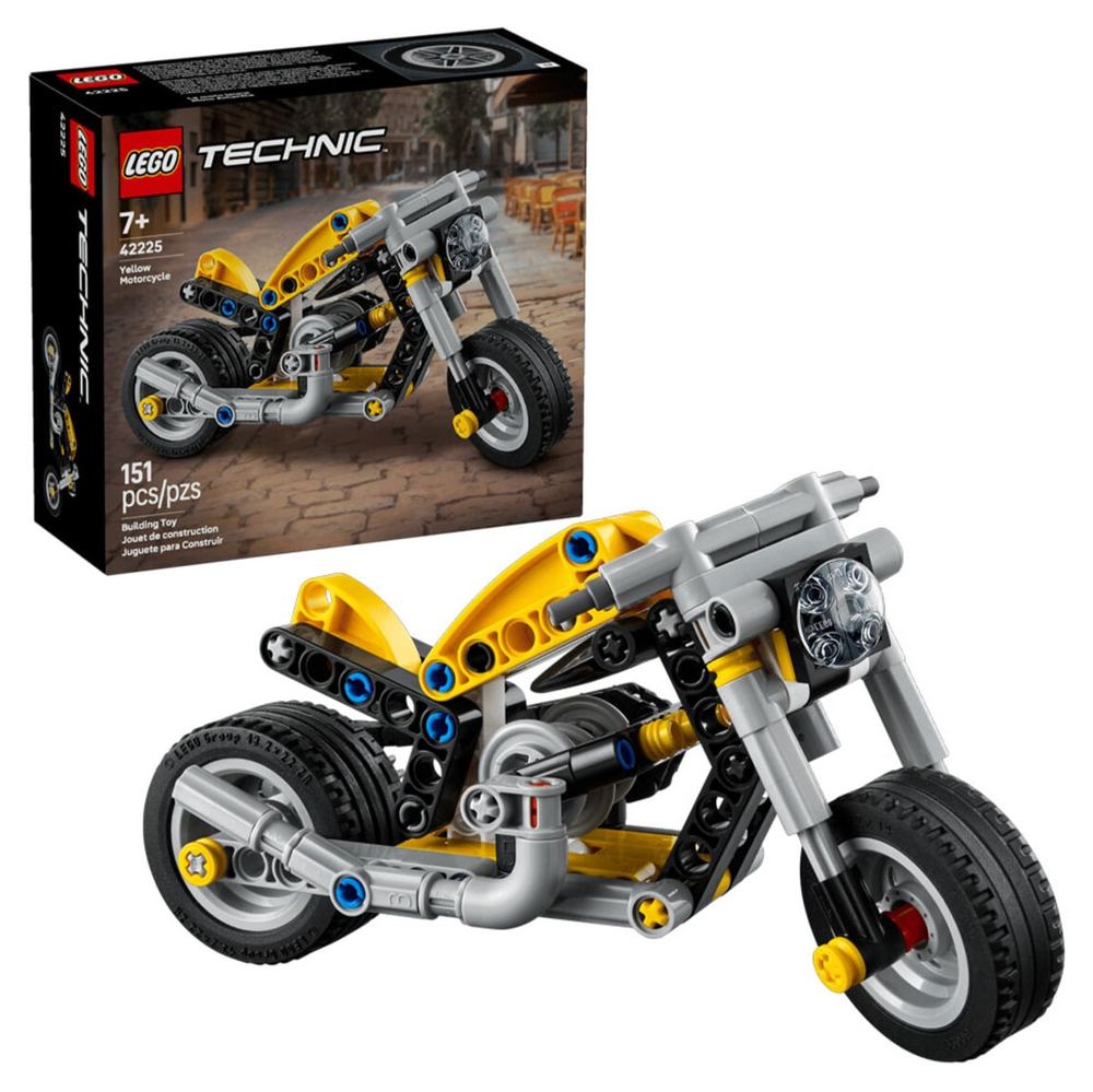 لگو Technic موتورسیکلت زرد مدل 42225 ۱۵۱ قطعه ۷+ سال