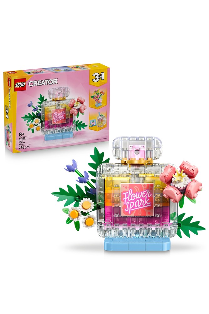 مجموعه ساختنی شیشه عطر تزئینی گل‌دار لگو LEGO Creator 3 در 1، مدل 31383، ۲۸۶ قطعه