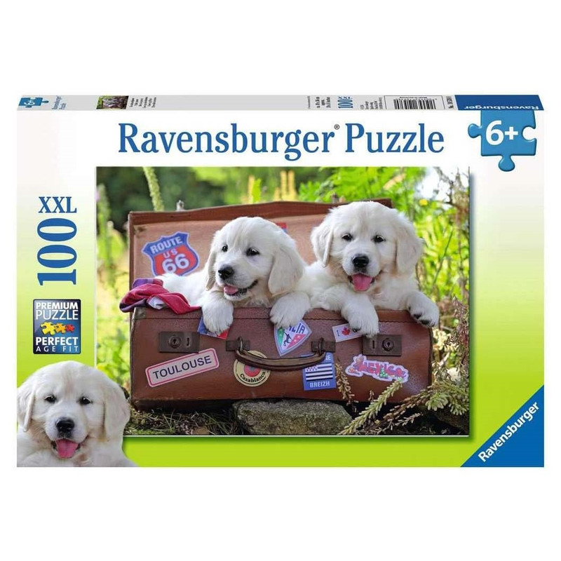 پازل 100 تکه راونزبرگر مدل Traveling Pups کد 10538