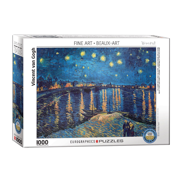 پازل 1000 تکه یوروگرافیکس پازلز مدل 5708 The Starry Night Over The Rhone