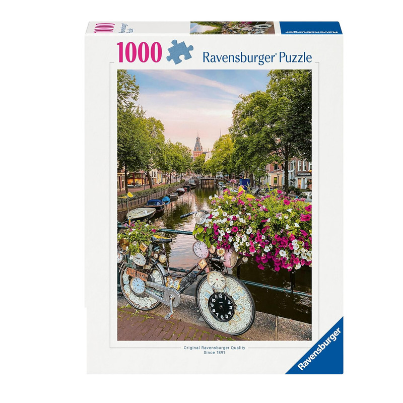 پازل 1000 تکه راونزبرگر مدل Bicycle and Flowers in Amsterdam کد 12000780