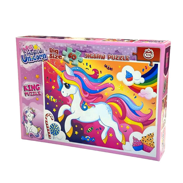 پازل 60 تکه کینگ مدل یونیکورن My Magical Unicorn