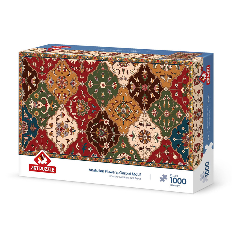 پازل 1000 تکه آرت پازل مدل Anatolian Flowers, Carpet Motif كد 41019 مناسب نوجوان و بزرگسال