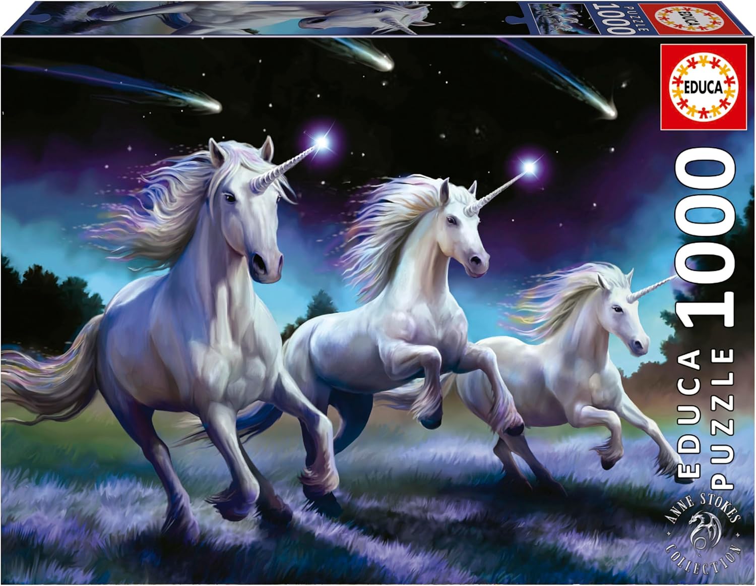 پازل 1000 تکه اسب های تک شاخ اثر آن استوک 1000 Piece Unicorns, Anne Stokes