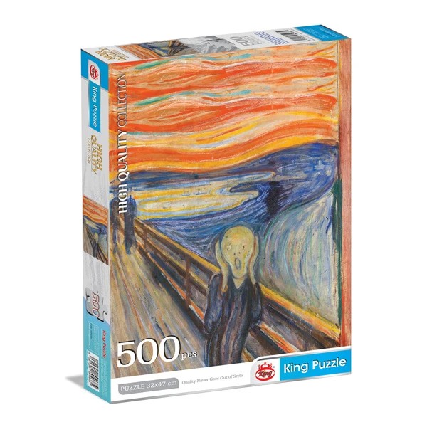 پازل 500 قطعه طرح جیغ (ادوارد مونک) برند کینگ