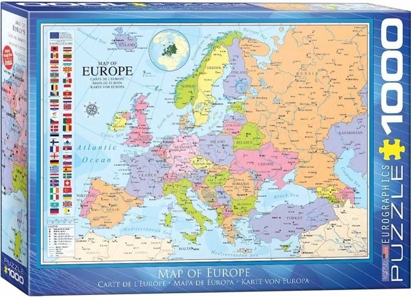 پازل يوروگرافيك 1000 تكه 0789-6000 Map Of Europe