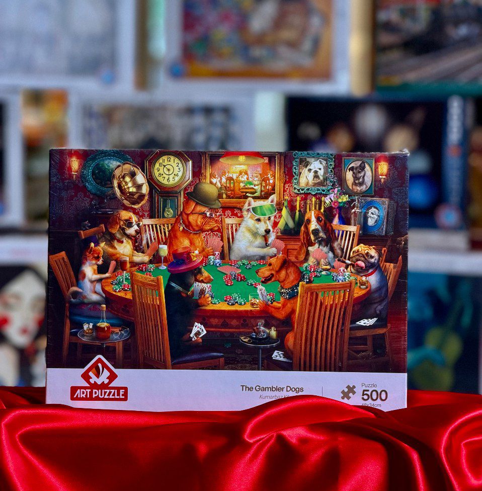 پازل 500 قطعه آرت پازل طرح the Gambler Dogs کد 5094