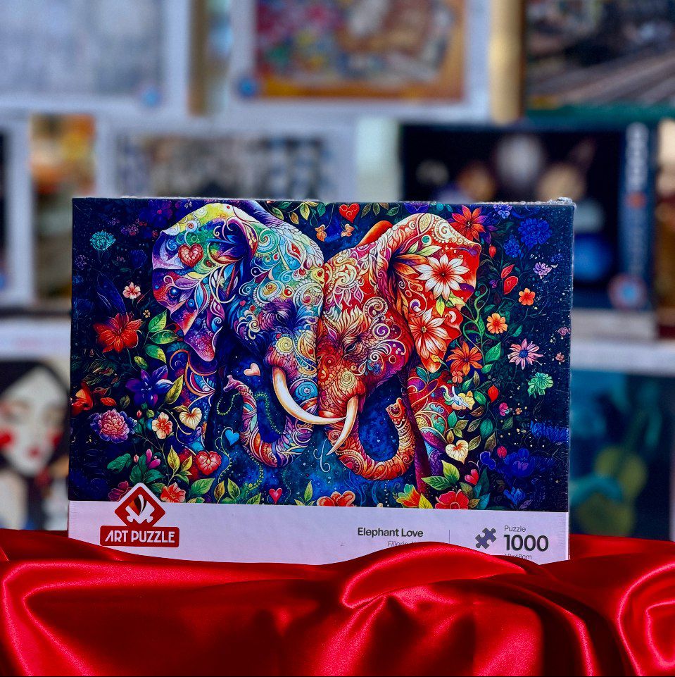 پازل 1000 قطعه آرت پازل طرح Elephant love کد 41038