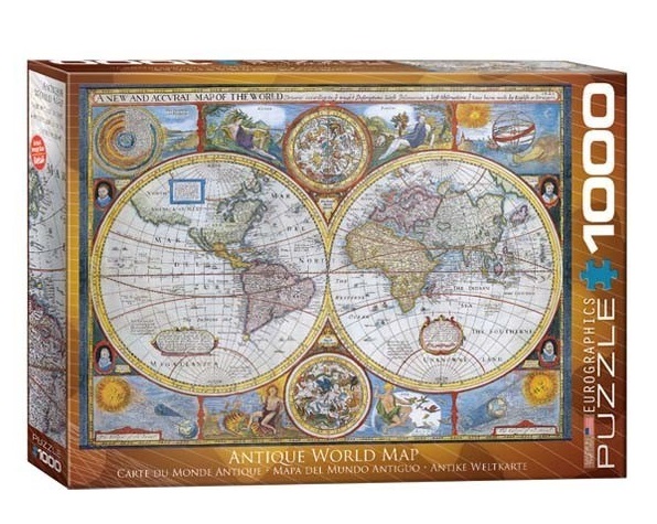 پازل 1000 قطعه یوروگرافیکز پازل طرح antique world map 6000-2006