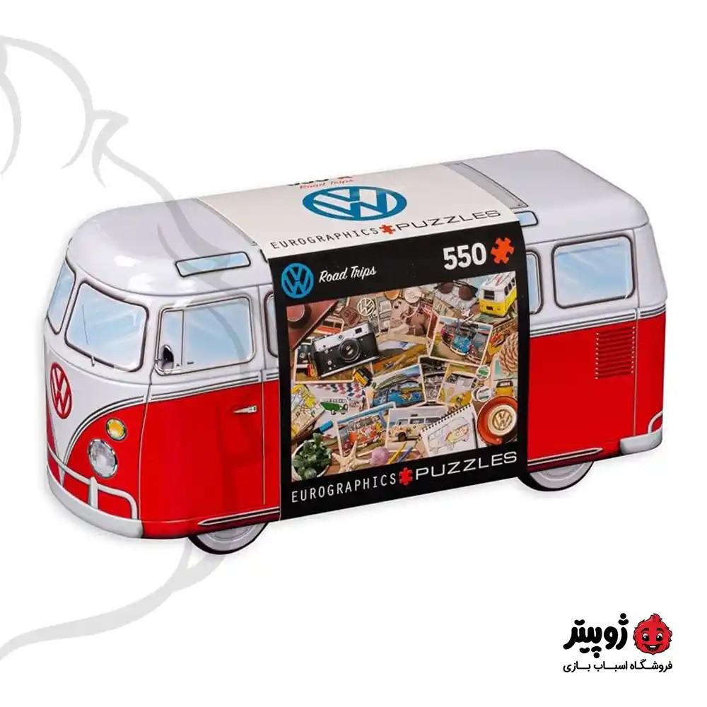 پازل 550 تکه Road Trips Shaped Tin