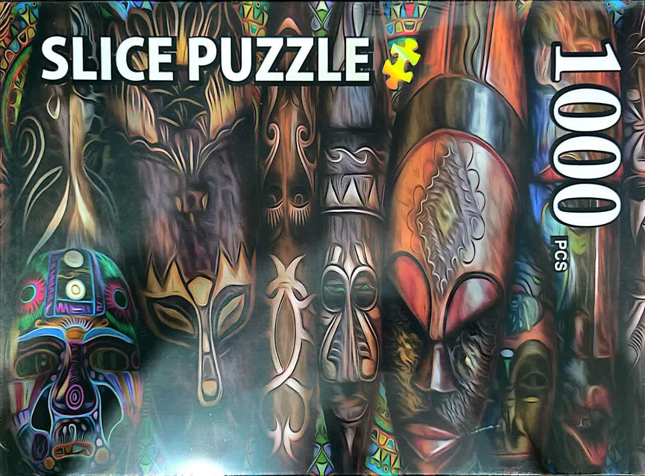 پازل 1000 تیکه خارجی مارک اسلایس طرح ماسک آفریقایی african mask