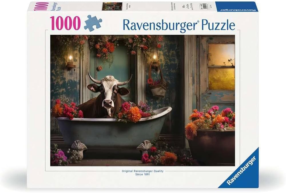 پازل 1000 تکه رونزبرگر مدل Cow in the Bathtub