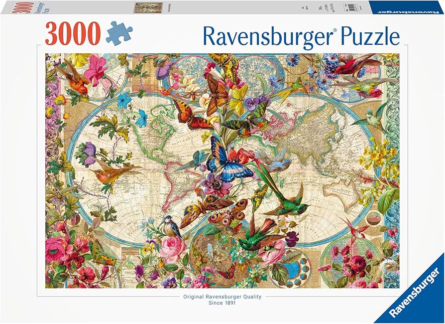 پازل 3000 تکه رونزبرگر مدل Flora & Fauna World Map 3